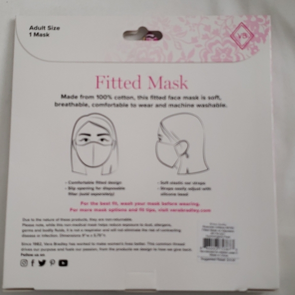 Vera Bradley Face Mask, Hummingbird Park - Picture 2 of 2